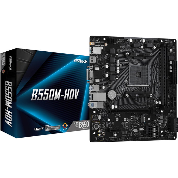 Asrock B550M-HDV Micro ATX DDR4 Socket AM4 Asrock B550M-HDV Micro ATX DDR4 Socket AM4